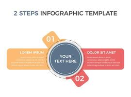 Infographic Template with 2 Steps vector