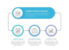 Infographic Template with 3 Elements vector