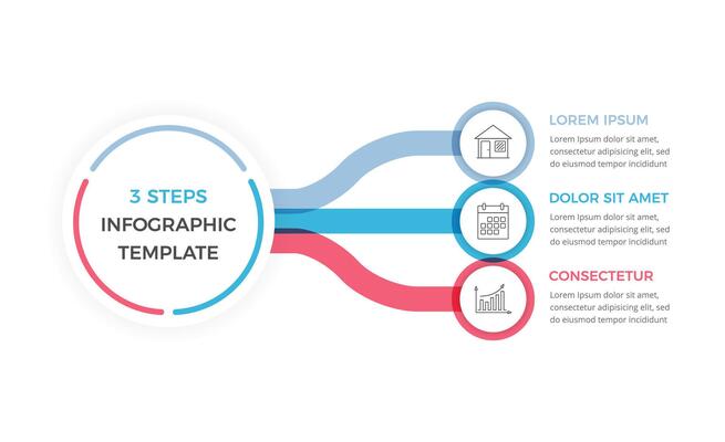 Infographic Template with 3 Steps