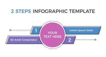 Infographic Template with 2 Steps vector