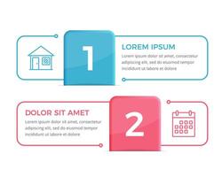 Infographic Template with 2 Options vector