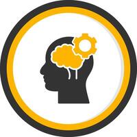 Cognitive Function Glyph Two Color Circle Icon vector