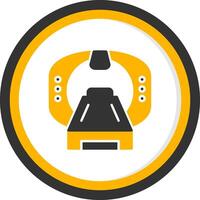Mri Machine Glyph Two Color Circle Icon vector