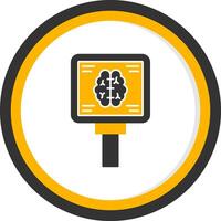 Mri Glyph Two Color Circle Icon vector