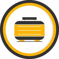 Septic Tank Glyph Two Color Circle Icon vector