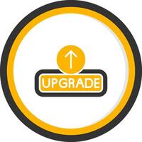 Upgrade Glyph Two Color Circle Icon vector
