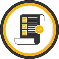 Terms and Conditions Glyph Two Color Circle Icon vector
