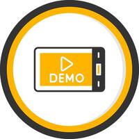 Demo Glyph Two Color Circle Icon vector
