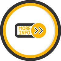More Info Glyph Two Color Circle Icon vector