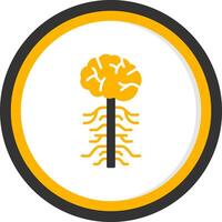 Nervous System Glyph Two Color Circle Icon vector