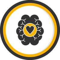 Dopamine Glyph Two Color Circle Icon vector