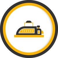 Planer Glyph Two Color Circle Icon vector