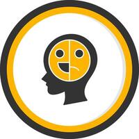 Mood Swings Glyph Two Color Circle Icon vector