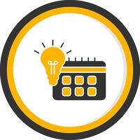 Day To Day Learning Glyph Two Color Circle Icon vector