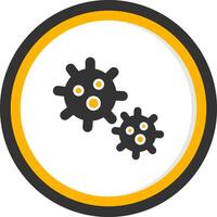 Platelet Glyph Two Color Circle Icon vector