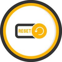 Reset Glyph Two Color Circle Icon vector