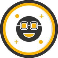 Cool Glyph Two Color Circle Icon vector