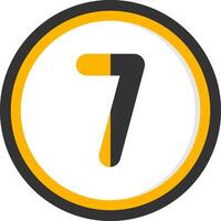 Seven Glyph Two Color Circle Icon vector