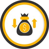 Sales Enablement Glyph Two Color Circle Icon vector