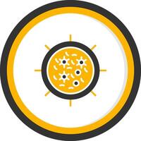 Bacteria Glyph Two Color Circle Icon vector