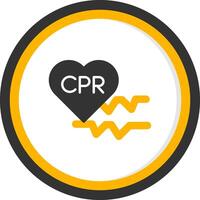 Cpr Glyph Two Color Circle Icon vector