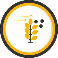 Pollen Allergy Glyph Two Color Circle Icon vector