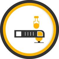 Oscillating Multi Tool Glyph Two Color Circle Icon vector