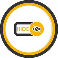 Hide Glyph Two Color Circle Icon vector