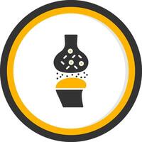 Synapse Glyph Two Color Circle Icon vector