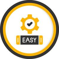 Easy Glyph Two Color Circle Icon vector