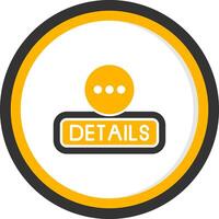 Details Glyph Two Color Circle Icon vector