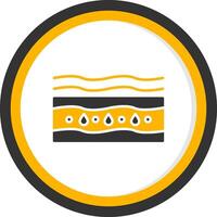 Moisturizing Glyph Two Color Circle Icon vector