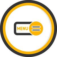 Menu Glyph Two Color Circle Icon vector