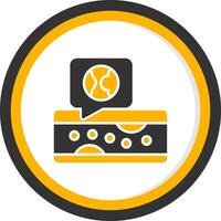 Atherosclerosis Glyph Two Color Circle Icon vector