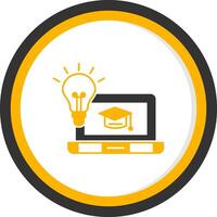 onGlyph Two Color Circle tuition Glyph Two Color Circle Icon vector