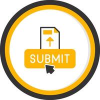 Submit Glyph Two Color Circle Icon vector