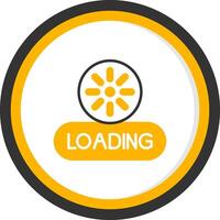 Loading Glyph Two Color Circle Icon vector