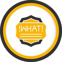 What Glyph Two Color Circle Icon vector