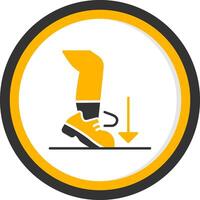 Ball Dig Glyph Two Color Circle Icon vector