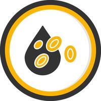 Platelet Glyph Two Color Circle Icon vector