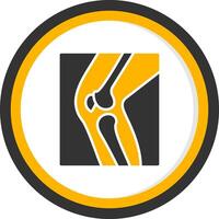 Leg X Ray Glyph Two Color Circle Icon vector