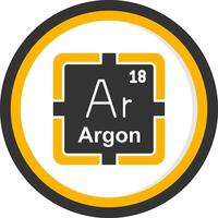 Argon Glyph Two Color Circle Icon vector