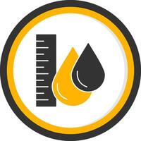Water Level Glyph Two Color Circle Icon vector