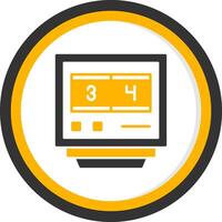 Lap Counters Glyph Two Color Circle Icon vector