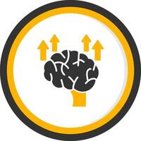 Neuroplasticity Glyph Two Color Circle Icon vector