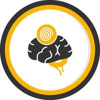 Hypnosis Glyph Two Color Circle Icon vector