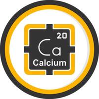 Calcium Glyph Two Color Circle Icon vector