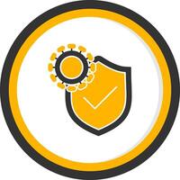 Immune System Glyph Two Color Circle Icon vector
