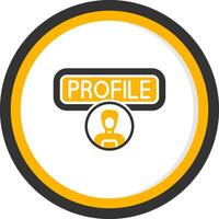 User Profile Glyph Two Color Circle Icon vector