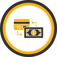 Payment Method Glyph Two Color Circle Icon vector